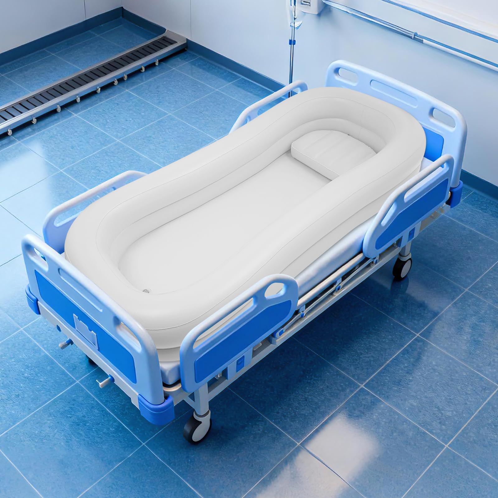 Baignoire Gonflable Adulte,Baignoire Pneumatique Portable Pour Adultes Baignoire De Douche En Pvc 130w Blanc 10l,Pour La Maison Ou Dans Les HôPitaux 220 * 100 * 38cm