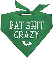 Vista 8 de Bat Sh*t Crazy Halloween Dog Bandana (negro, OS 850)