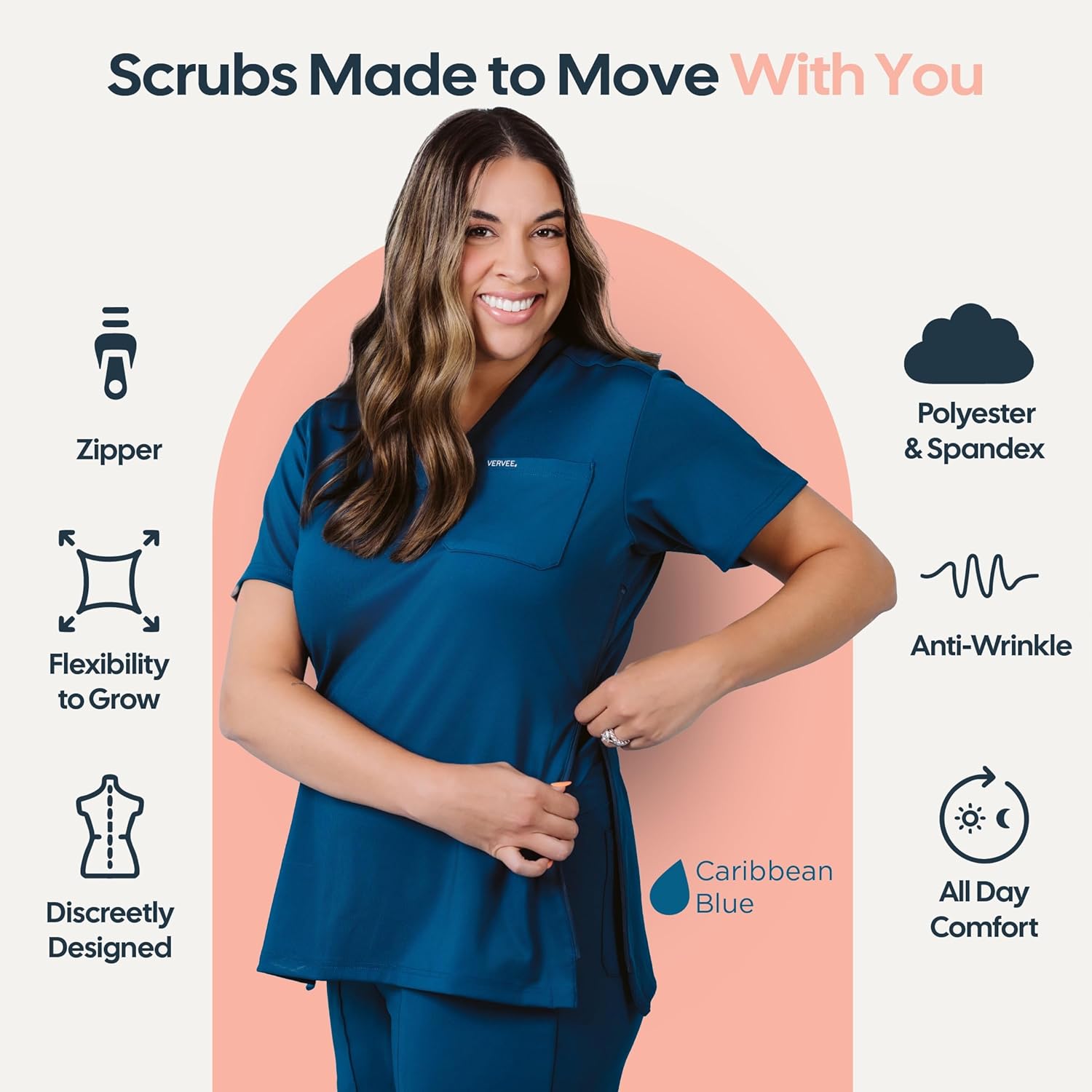 OG Maternity Scrub Top – Breathable & Comfortable Pregnancy Scrubs