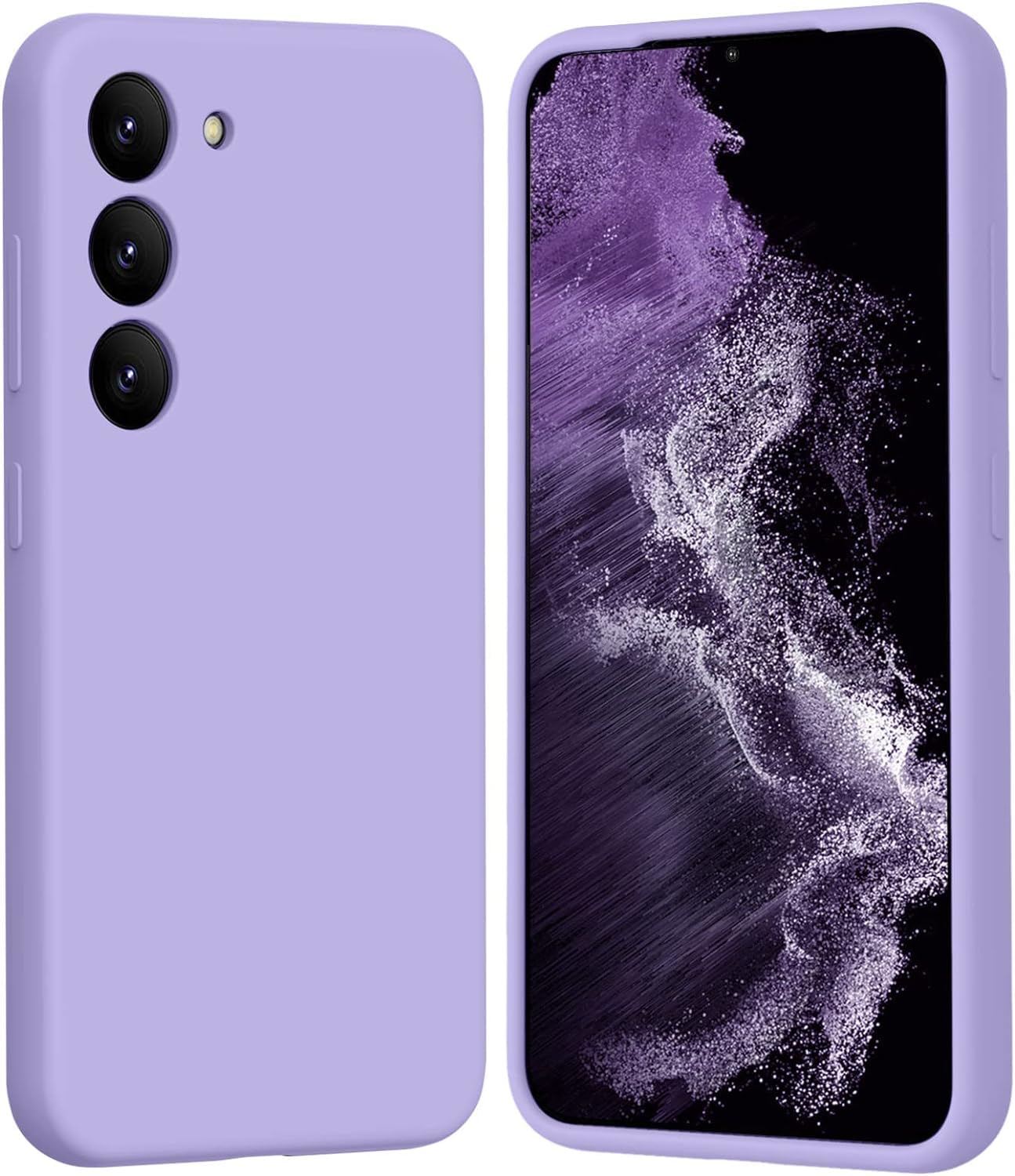 MOBILOVE Pure Liquid Soft Matte Silicone Case with Camera and Screen Protection for | Samsung Galaxy S22 Plus (Purple) (B0CVFC61KM) Amazon Price History, Amazon Price Tracker