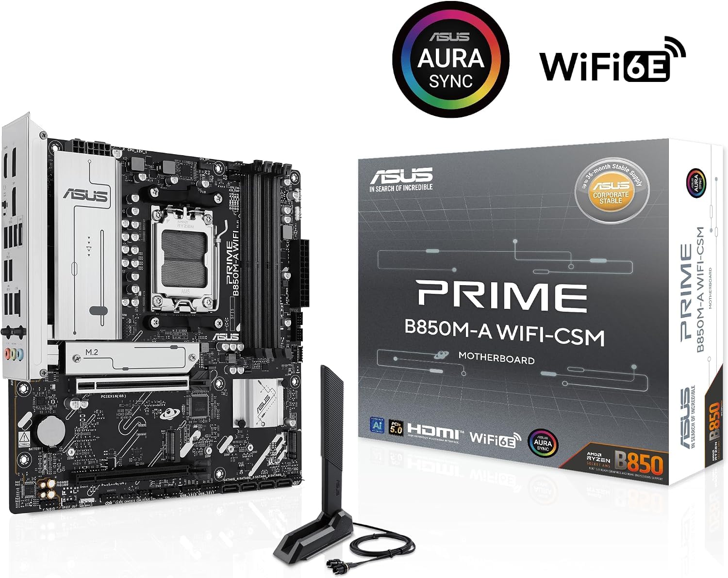 【あ】PCケース、ASUS B450マザーボード、CorsairRM850 Amazon | ASUS AMD Ryzen 9000シリーズプロセッサー AM5 対応 B850