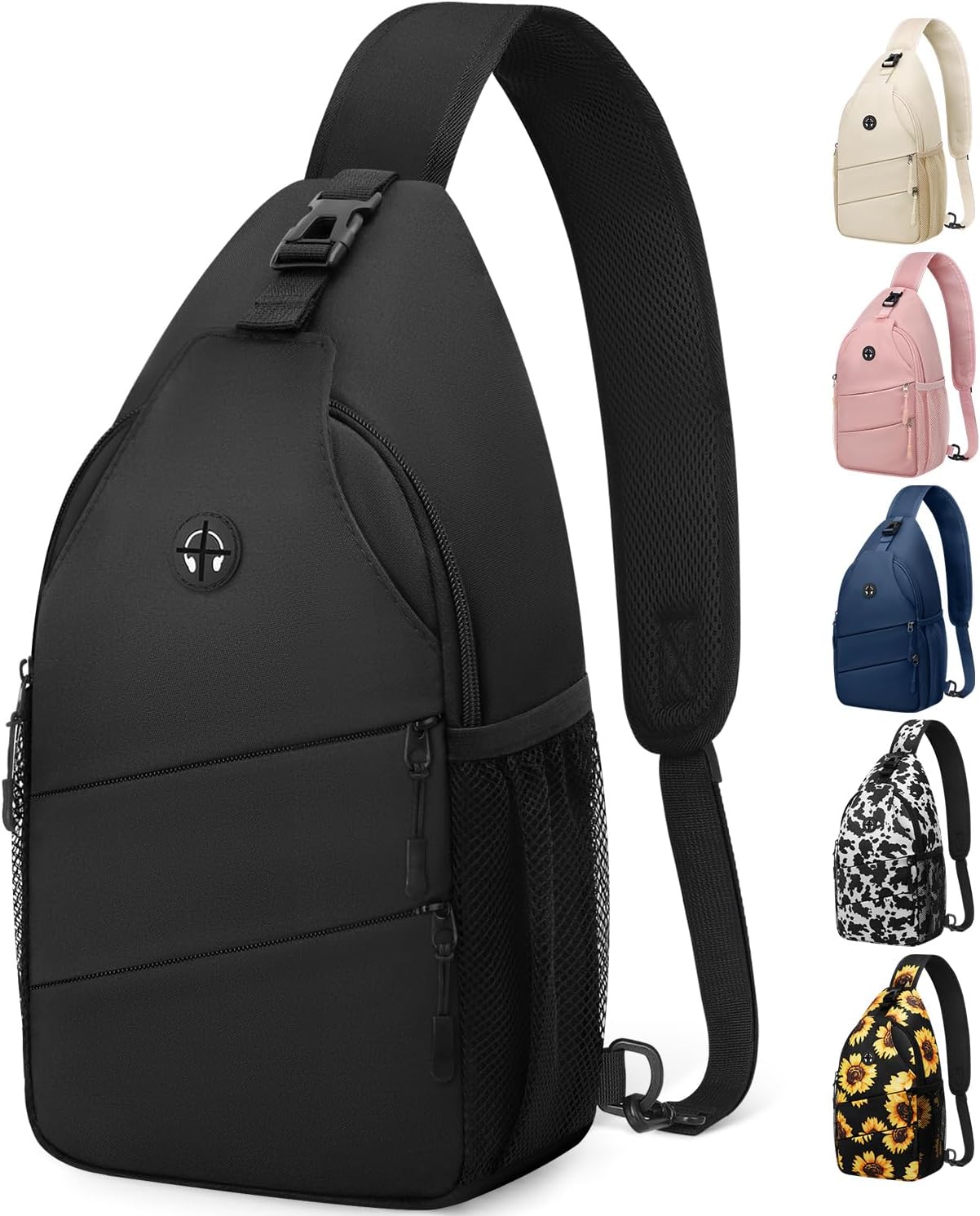 Pritent Crossbody Bags for Women Men Trendy Sling Bag Backpack Casual Chest Bag with Convertible Shoulder Strap