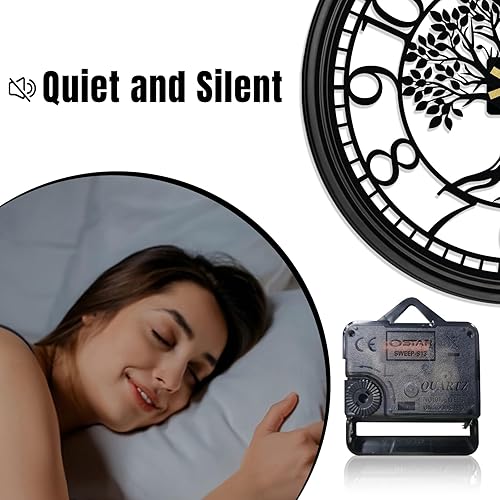 Miniatura 4 de Reloj de pared grande  Reloj de pared para decoración de sala de estar, silencioso y sin tictac, adecuado para decoración de pared, decoración de