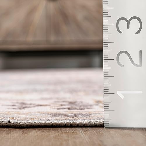 Miniatura 2 de nuLOOM SpinClean - Alfombra de área lavable a máquina, resistente a las manchas con base antideslizante, perfil bajo para sala de estar, dormitorio