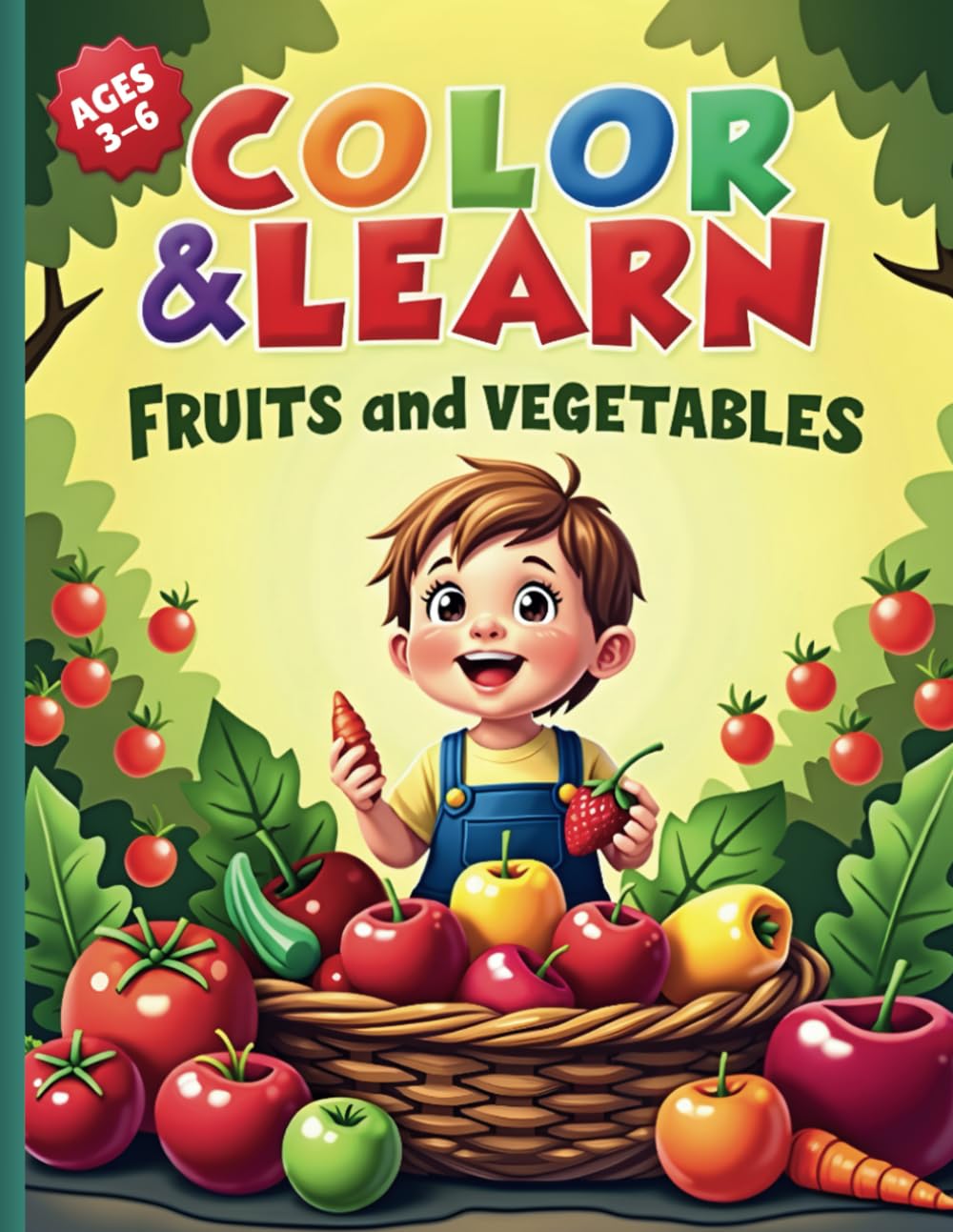 Color & Learn: Fruits and Vegetables