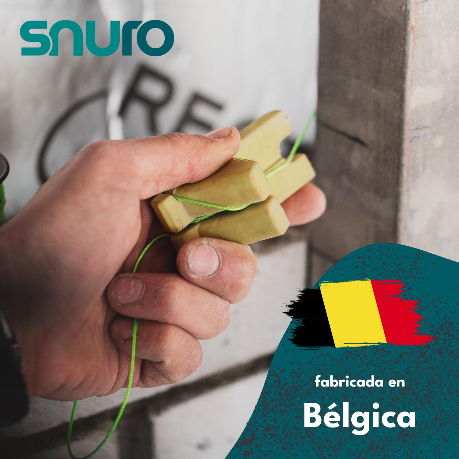 Cuerda de nailon (2 mm, 100 m, amarillo) – Cuerda de albañilería resistente fluorescente para cualquier aplicación – Cuerda resistente a la intemperie ideal para fijar – Fuerza de rotura 95 kg