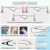 Vista 6 de Organizador de exhibición de cadena de juguetes de peluche, organizador de juguetes fuerte, cadena de almacenamiento, soporte de juguetes de peluche