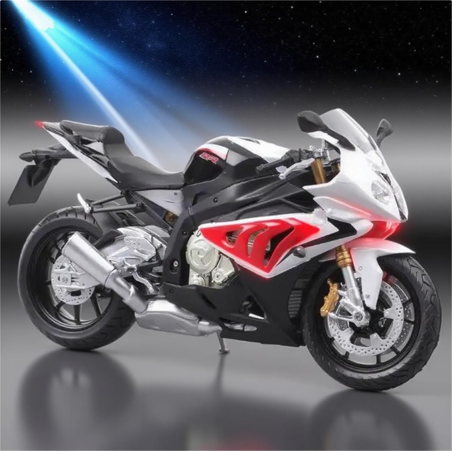 MAKUTU Scale Motorcycle Model for BMW S1000RR 2009 Simulation Alloy 1/12 Motorcycle Model(Red)