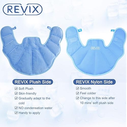Miniatura 5 de REVIX Paquete frío de gel para la parte inferior de la espalda y bolsa de hielo para alivio del dolor de cuello, hombros y espalda superior