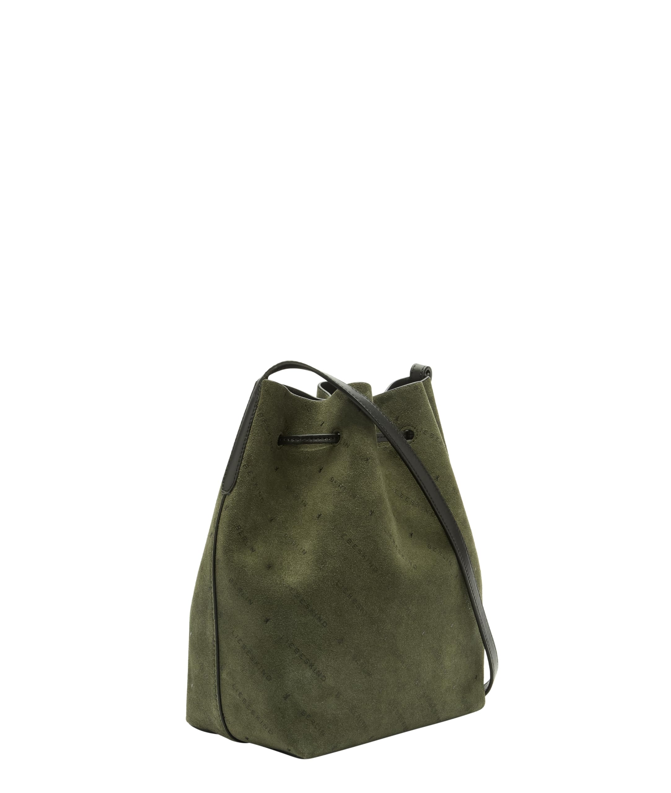 LIEBESKIND Berlin Bucketbag M MONOGRAM Suede forest