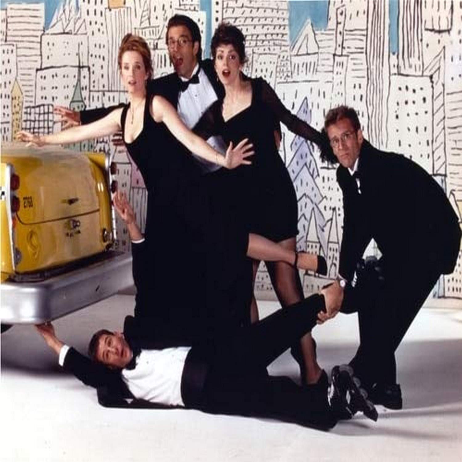Amazon.com: Caroline In The City Women Casts wearing Black Dresses and Men  wearing Black Suit and Tie Photo Print (10 x 8): Posters & Prints