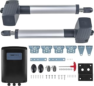 CO-Z Kit de motorisation pour portails battants, 80W MAX 600 kg pour deux portes de 300kg et 2,5m, avec 2 télécommandes