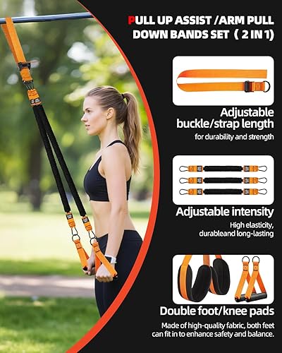 Miniatura 3 de Abahub Heavy Duty Pull Up Assistance Bands Set, Resistance Bands for Assisted Pull-Ups, Chin-Ups, Strength Training, Stretching & Workout Fitness