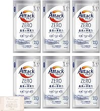 Attack Zero Concentrated Liquid Detergent, One Pack Type, 0.4 oz (10 g) x 6 Bags, Disposable Type