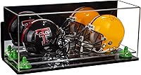 Vista 14 de Better Display Cases Acrílico 2 Mini casco de fútbol (no tamaño completo) vitrina con base de césped transparente (V46/A019)
