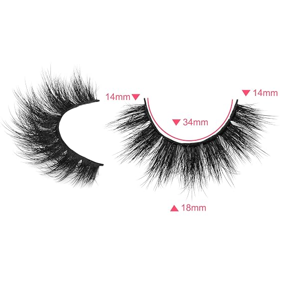 Newcally Eyelashes False Lashes Thick 18MM Long Faux Mink Eye Lashes Pack Dramatic Thick Volume Fake Eyelashes 12 Pairs Soft Reusable Lashes Multipack
