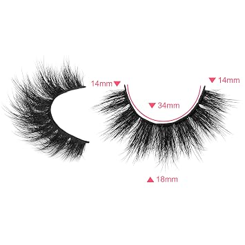 Newcally Eyelashes False Lashes Thick 18MM Long Faux Mink Eye Lashes Pack Dramatic Thick Volume Fake Eyelashes 12 Pairs Soft Reusable Lashes Multipack