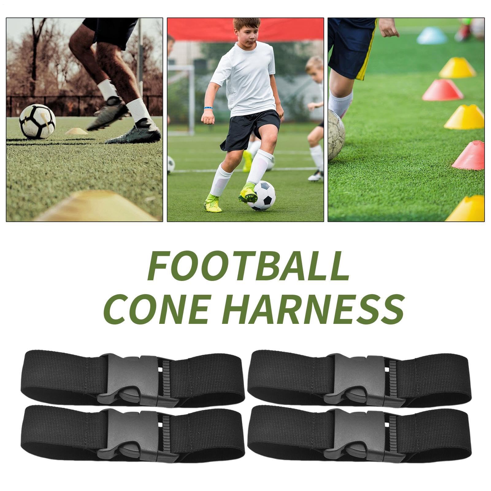 Générique Sangles pour Cônes De Football - Harnais Portatif pour Disque,Sanglons Sportifs Légers pour Entraînement, Football, Extérieur Et Activités Extérieures