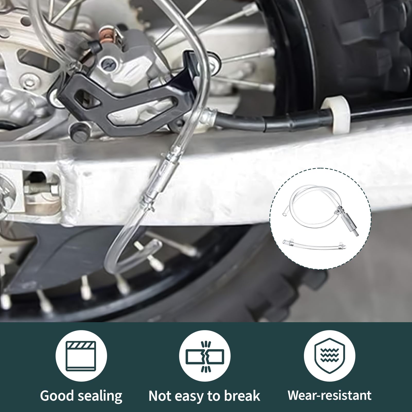 Kit de Herramientas de Purgador Frenos Coche Hidráulicos con Manguera de Goma y Valvula Unidireccional Antirretorno Frenos, Conector para Sistema Freno Embrague, Compatible con Motocicletas, Coches