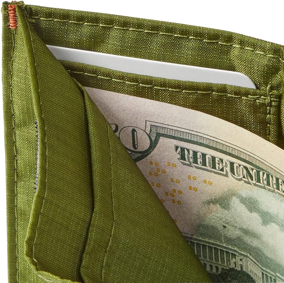 Allett Trifold Wallet, Cala Green | Nylon, RFID Blocking | Slim, Minimalist, Water Resistant, Thin, Front Pocket | Holds 2-12 Cards, Flat Bills, Receipts & Coins | For Men & Women - Image 7
