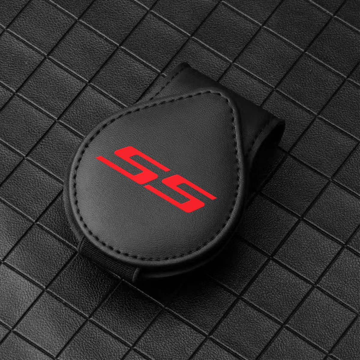 Sunglasses Holder Compatible with Chevy Camaro SS Accessories, Leather Magnetic Glasses Mount Holder Eyeglasses Sunglasses Clip Visor Accessories for Chevy SS Owners