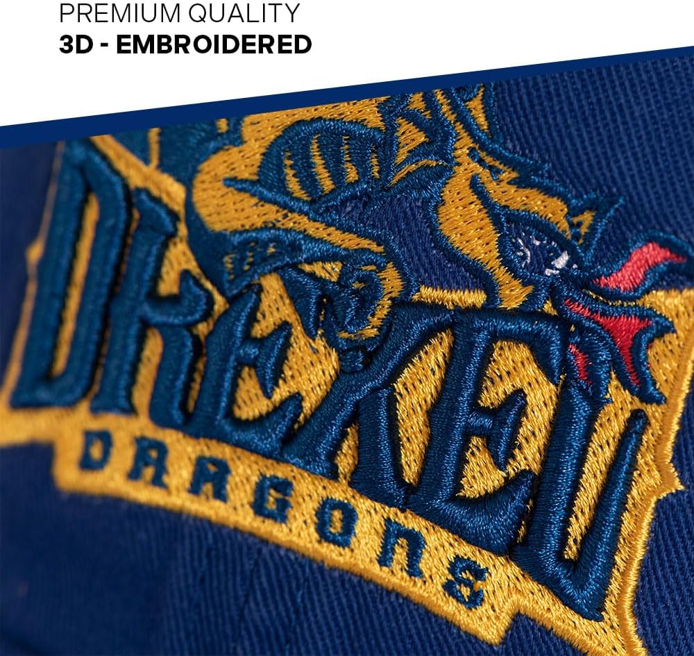 Desert Cactus Drexel University Baseball Hat Dragons Brimmed Embroidered Cap Adjustable Cloth Strap Adult (Style A) Blue