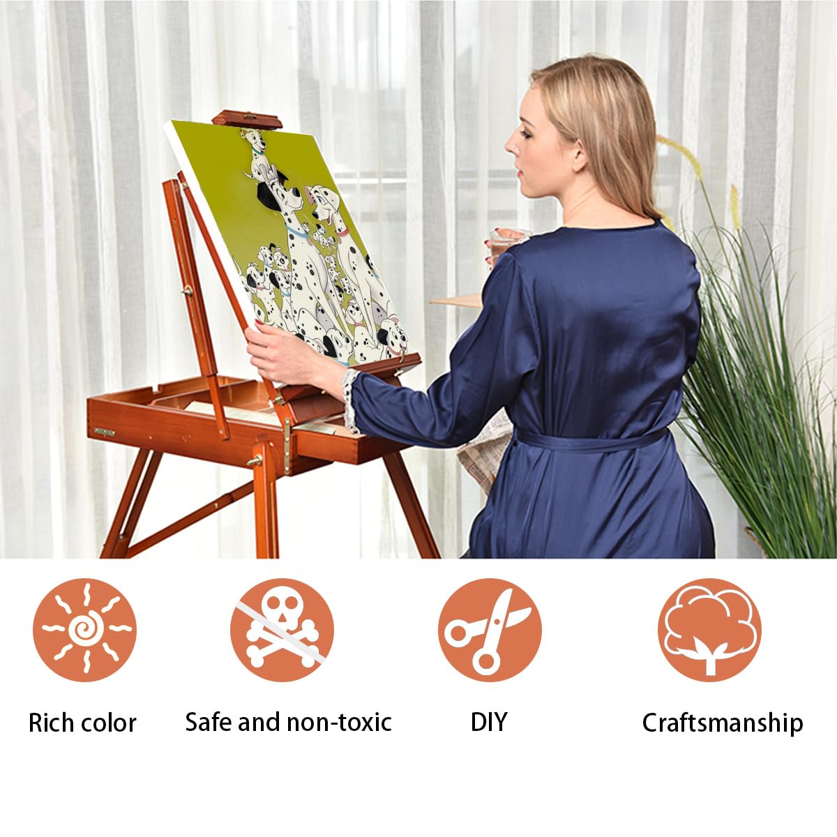 絵画 1S150-10 Amazon.co.jp: デジタル油絵 数字油絵 101匹わんちゃん4101110