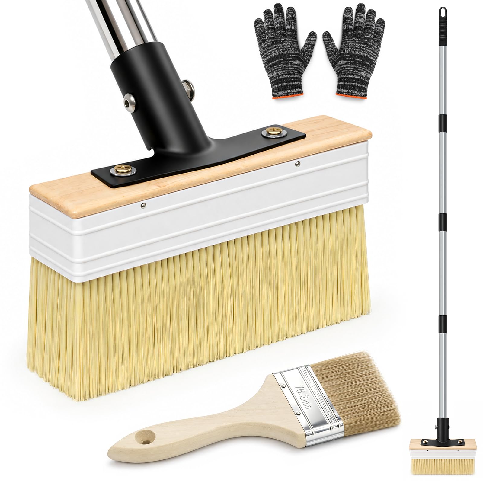 Newthinking Decking Paint Brush, Long Handle Decking Stain Oil Brush
