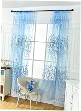 GRIRIW Cortinas Estampadas 1 Peça Cortinas Transparentes Persianas Transparentes Cortinas Florais Cortinas Impressas Cortinas Transparentes e Transparente Janela Tule Flores Inverno Doce