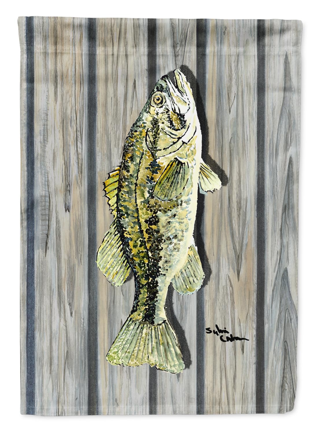 Caroline's Treasures 8493GF Fish Bass Flag Garden Size, Small, multicolor
