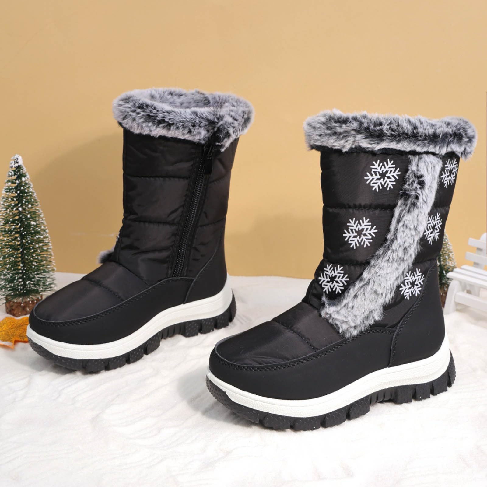 Stivali Inverno per Bambini da Neve Scarpe Suola Spessa Boots