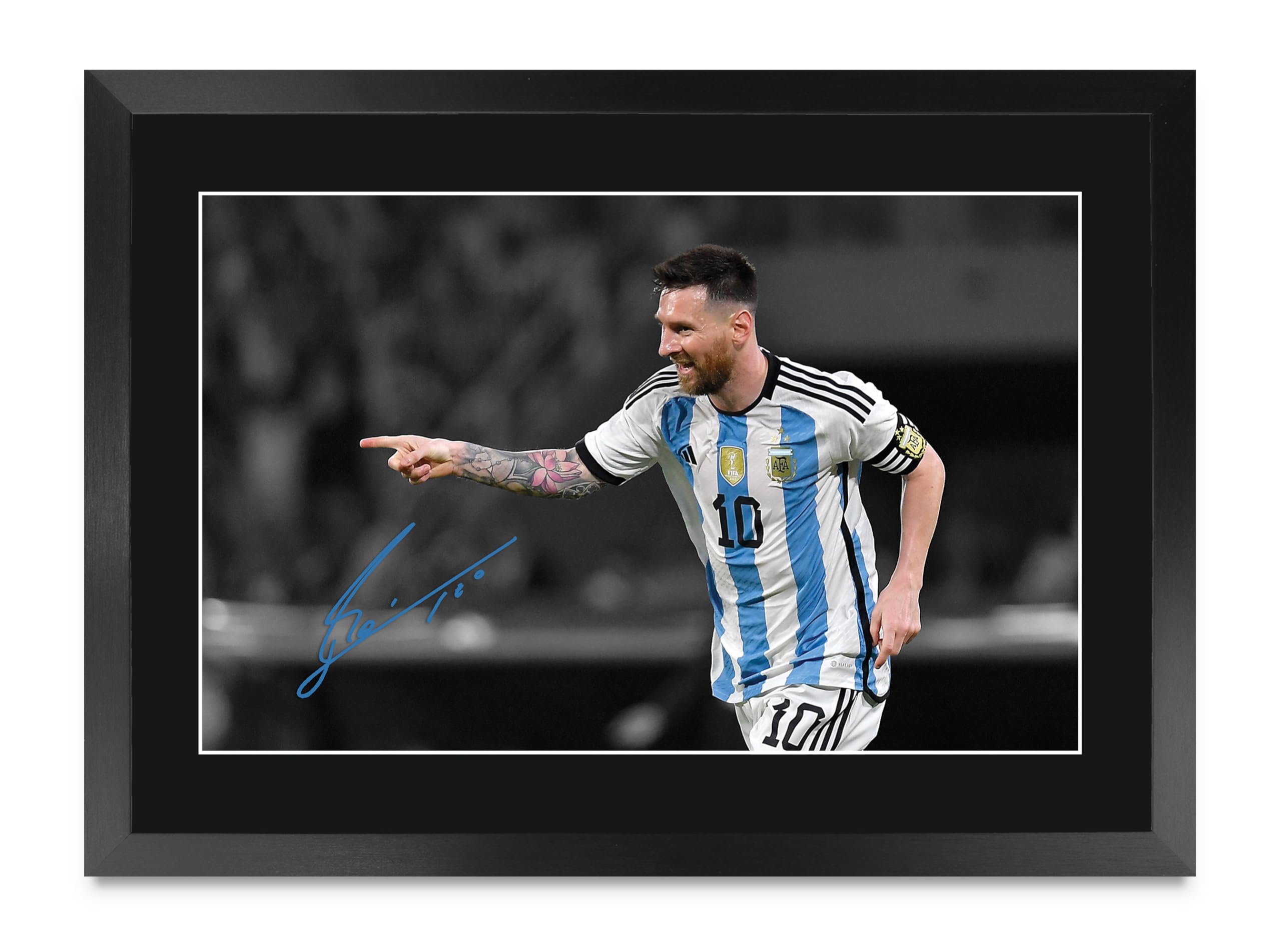 HWC Trading Lionel Messi Gifts Printed Signed Autograph Picture for Football Fans and Supporters - A3 Framed (ID-006195) โ image 1