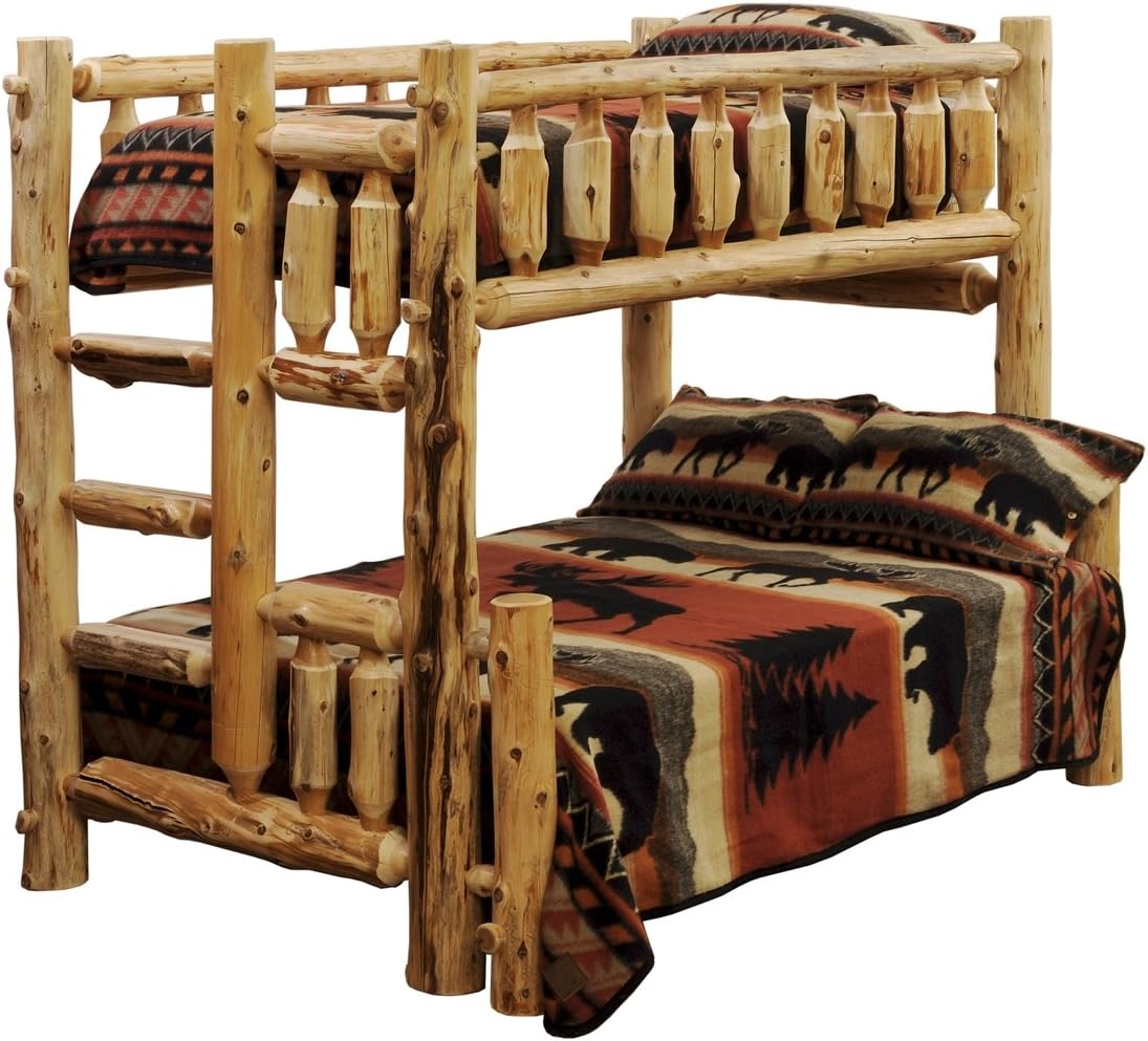 Timberline Twin Queen Cedar Log Bunk Bed