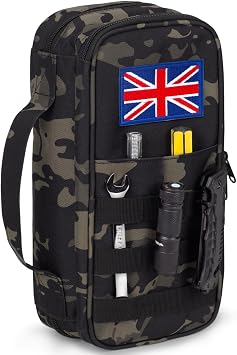 Tactical Tool Bag for Men, Wide Mouth Zipper Tool Pouch Handle