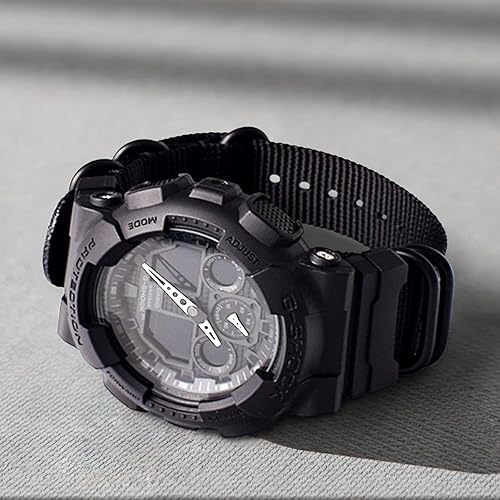 Miniatura 6 de Correa de nailon de repuesto compatible con Casio G-Shock Watch modelo GA-100 GA-110 GA-100C GA-300 GA-120 GA-200 GD-100