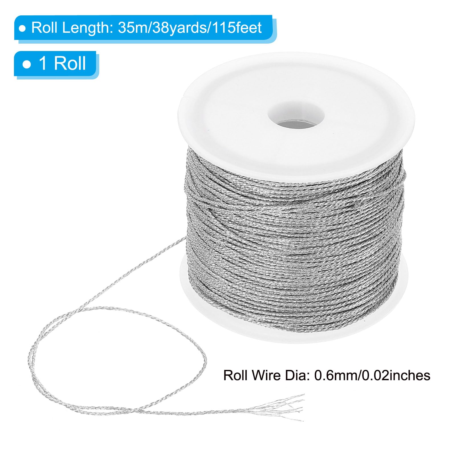 PATIKIL 35m/38yards Metallic Cord - Image 2
