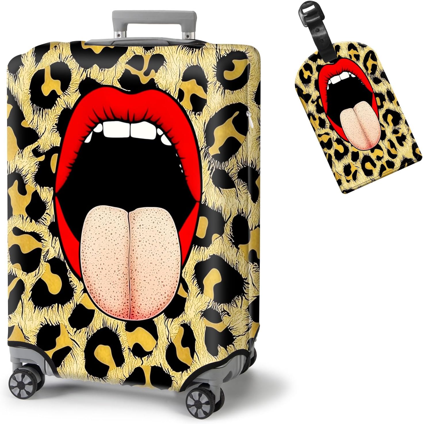 Elastic Suitcase Covers for Luggage, Sea Turtle Swimming Washable Waterproof Dustproof Luggage Cover with Adjustable Straps & Cute Baggage Tag (L, Fits 26/27/ 28 Inches)