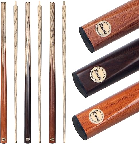 Kmise Taco de piscina de 57 pulgadas, palo de taco de 19 onzas con punta profesional de 0.374 in, hecho a mano, hecho de madera de Chacate Preto,