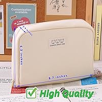 Vista 7 de Estuche para lápices, bonito estuche kawaii de gran capacidad con cremallera estética, organizador para oficina, espacio de trabajo, accesorios