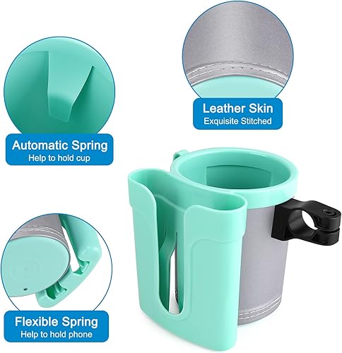 Miniatura 5 de Accmor - Portavasos 3 en 1 para bicicleta con soporte para celular y llaves, soporte para botella de agua, portavasos universal para barra de