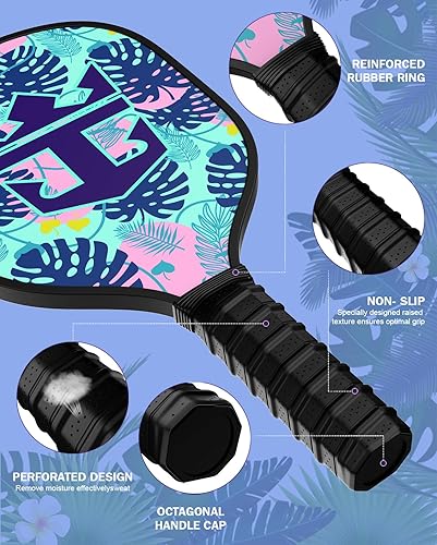 Miniatura 3 de Juego de paletas de pickleball de 16 piezas, 16 raquetas de madera de primera calidad con 4 bolsas de transporte portátiles, diseño ligero y agarre