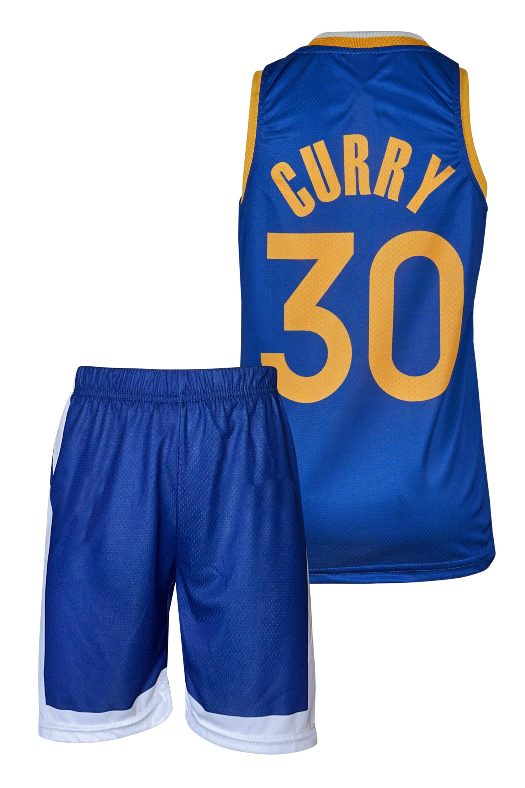 Amdrabolawarriors Stephen Curry Childrens Basketball Jersey Kit