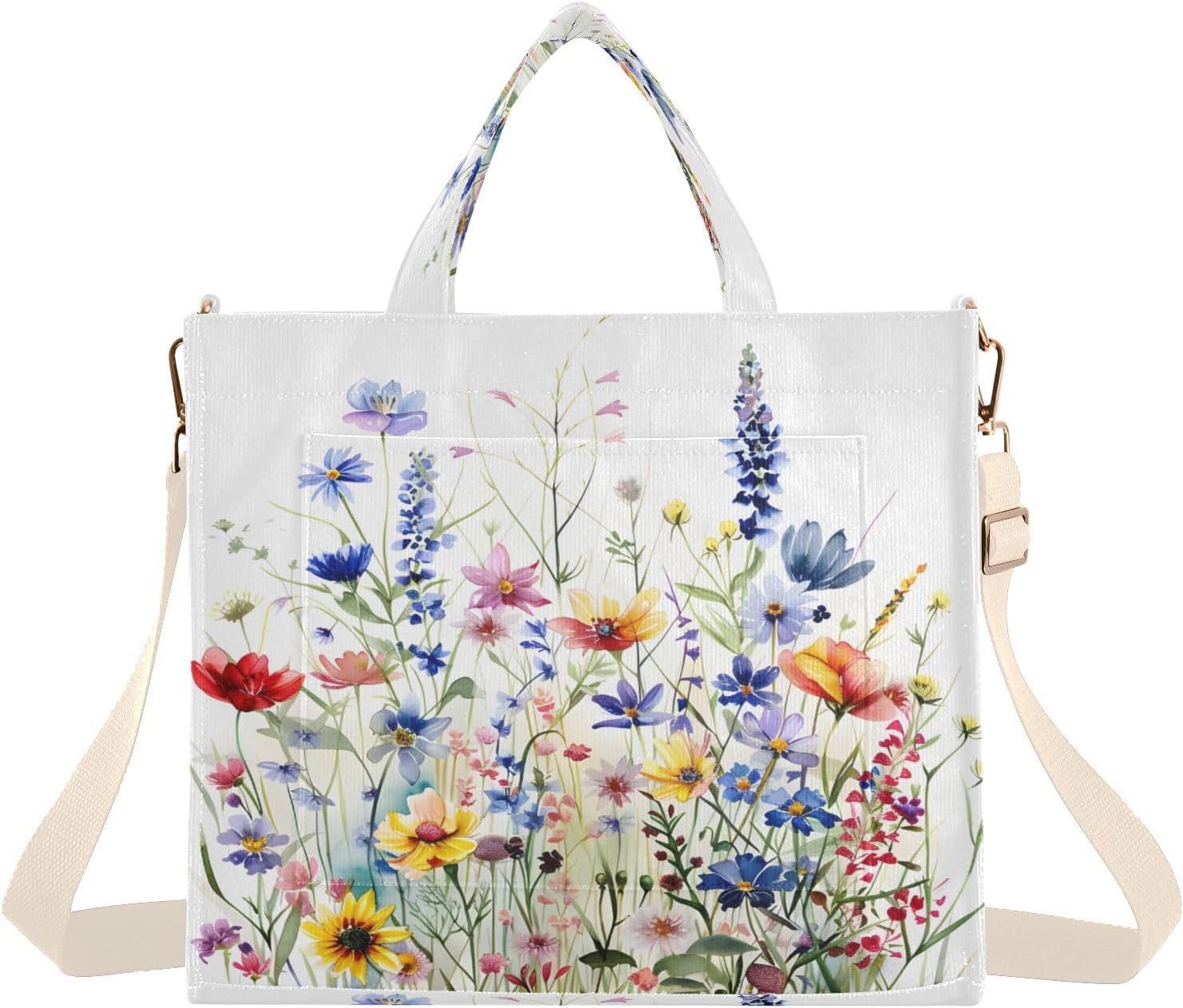 Spring Flower Women's Tote Handbags Top Handle Satchel Shoulder Bag Crossbody Bag