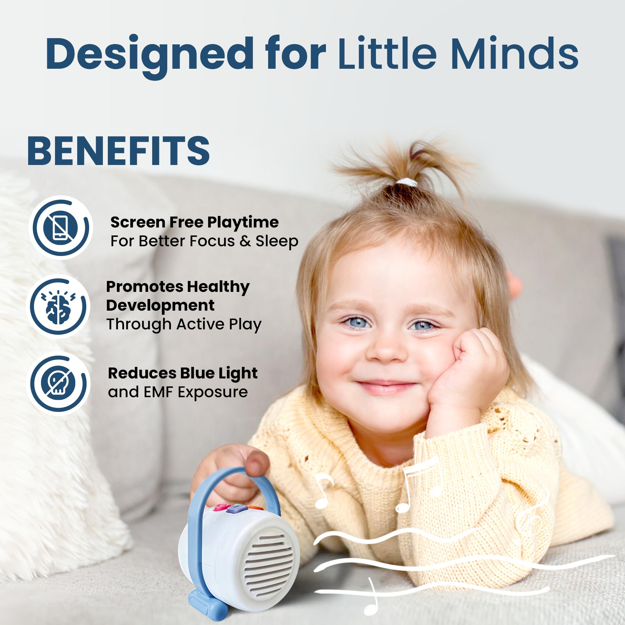 LITTLE APOLLO® Nursery Rhymes, Portable White Noise Machine, Baby Sleep Aid, Musical Toys - Image 4