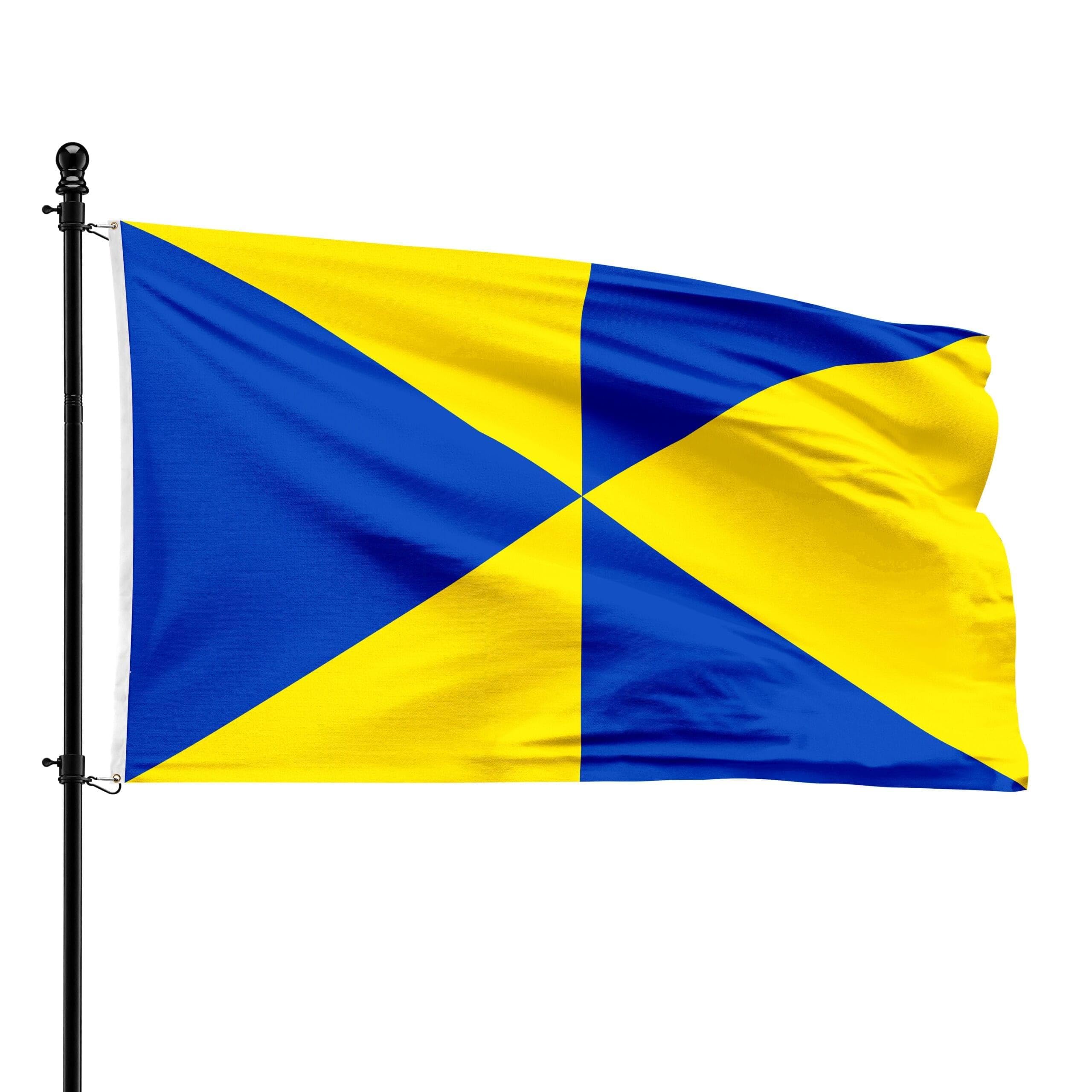 Drapeau de la municipalité de Celles 90x150 cm facile à installer sur mât