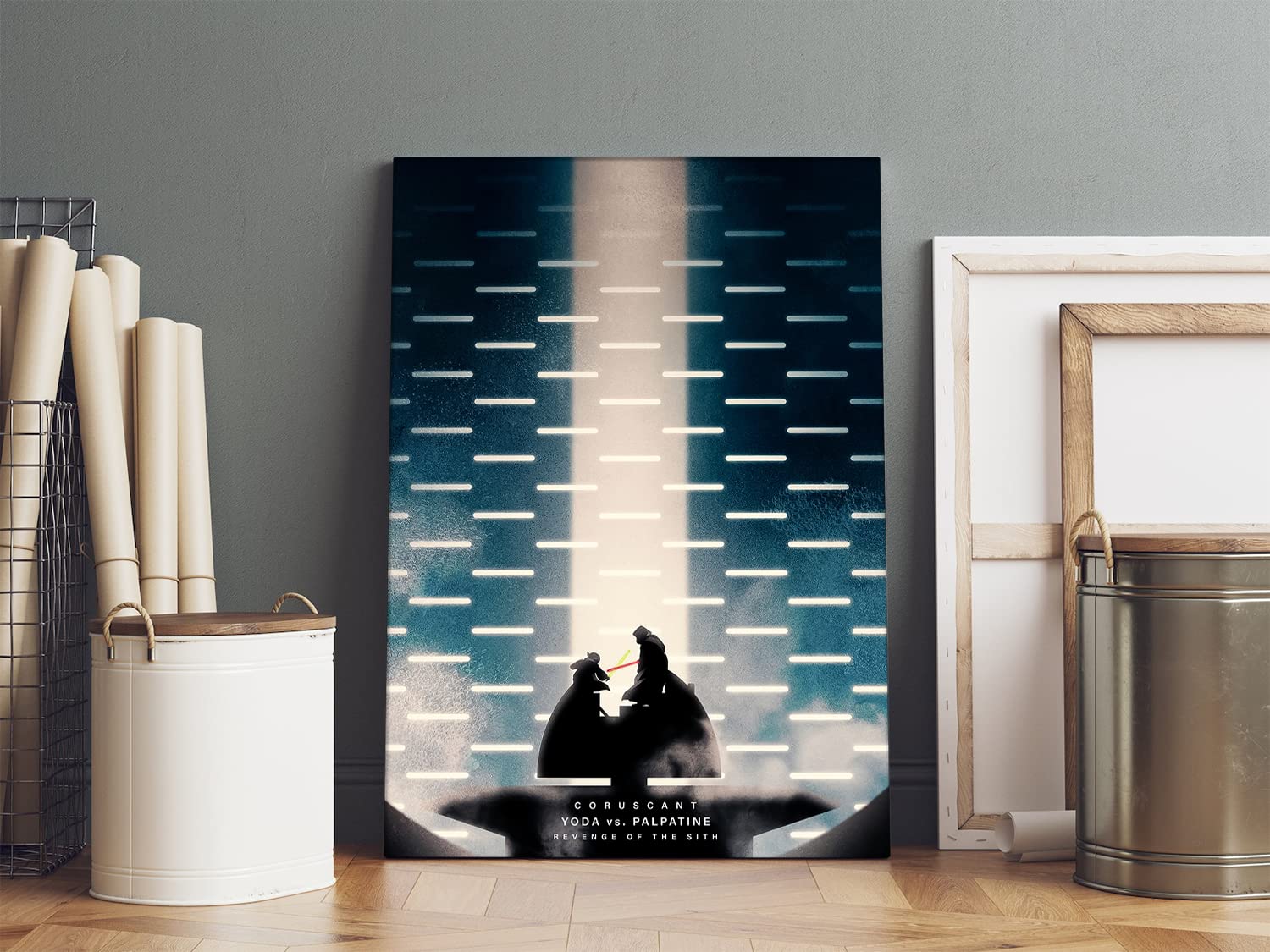 VERRE ART Printed Framed Canvas Painting for Home Decor Office Wall Studio Wall Living Room Decoration (14x22inch Wrapped) - Coruscant