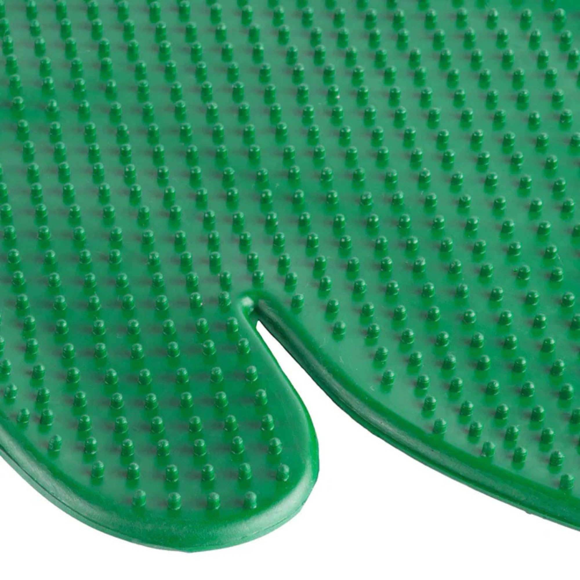 Jeffers Groomit Rubber Grooming Glove, Green - Durable Pet & Horse Grooming Tool, Removes Shedding Hair, Massage & Groom Cats, Dogs, Horses, Flexible Design, Easy to Clean, Gifts for Pet Owners