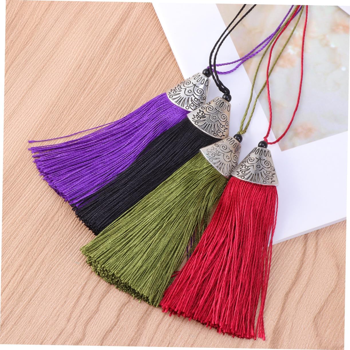 STOBOK 20pcs Polyester Decorative Tassel Pendant for Projects Bookmark Sewing Accessories Handmade Tassels for Jewelry Home Decor and Crafting