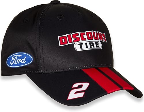 Bandera a cuadros Austin Cindric Uniforme Pit Hat Negro, Negro -