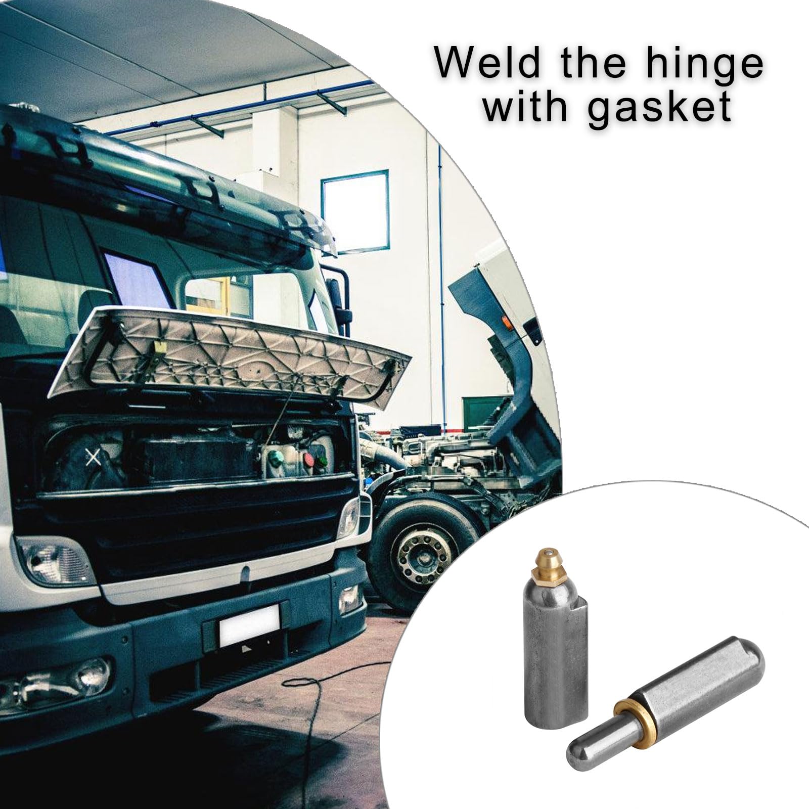 15,2 cm schweres Schweißscharnier für Anhänger, Camper, Tor, schweißbares Scharnier, Schweißscharniere mit Fett Zerk für Tor, Grill, Smoker, Schweißscharnier-Set